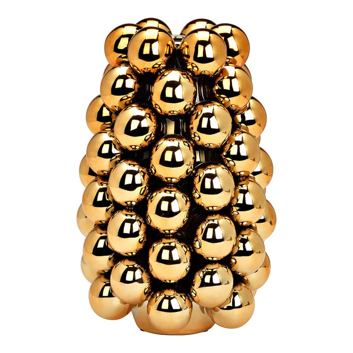 Vază decorativă auriu lucios, cu model în formă de bubble 